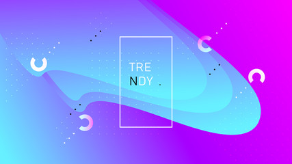 Naklejka premium Trendy memphis abstract fluid geometric background, colorful dynamic wallpaper, futuristic vector shapes