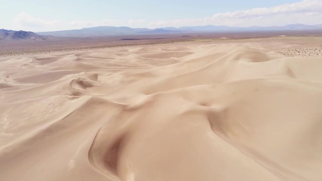 Beautiful sand dunes from above - aerial photography