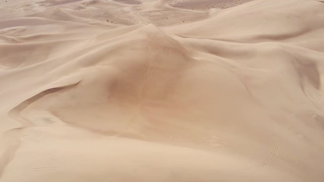Beautiful sand dunes from above - aerial photography