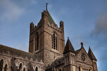 Fototapeta na wymiar Dublin, Ireland – March 2019. Cathedral Church of the Holy Trinity, Roman Catholic Christ Church Cathedral in Dublin