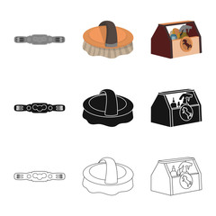 Isolated object of equipment and riding symbol. Collection of equipment and competition vector icon for stock.