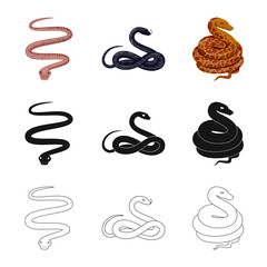 Isolated object of mammal and danger sign. Collection of mammal and medicine stock symbol for web.