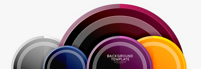 Obraz premium Circle geometric abstract background template for web banner, business presentation, branding, wallpaper