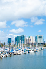 Obraz premium 【ハワイ】ダウンタウンの街並み