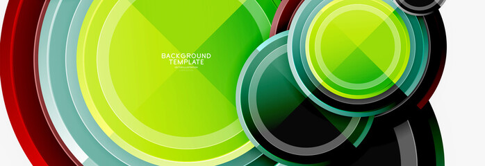 Fototapeta premium Circular pattern, abstract circles composition