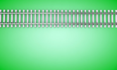 Railroad over white background 3d render