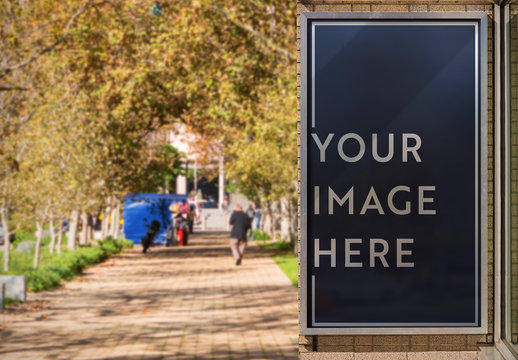 Covered Advertising Sign Mockup