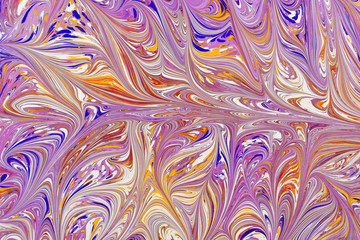 Beautiful abstract painting is a painting technique Ebru .Turkish Ebru style on the water with acrylic paints wring wave.Stylish combination of luxury.Contemporary art marble liquid texture  