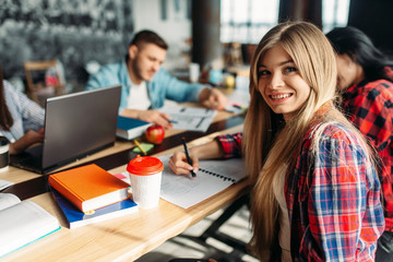 Highschool students prepares a joint project