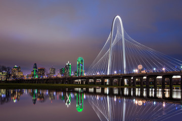 Margret Hunt Bridge over the Trinity River Dallas, Texas . 