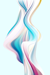 Modern colorful flow poster. Wave Liquid shape color background.