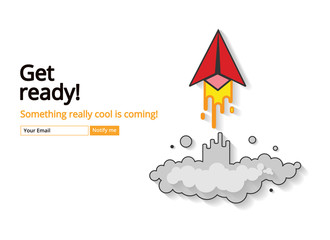Coming soon website template. Coming soon landing page design. Coming soon page for a new website. We are launching soon – Illustration
