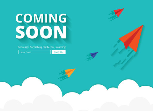 Coming soon website template. Coming soon landing page design. Coming soon page for a new website. We are launching soon – Illustration