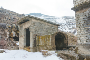 The village of Bayzhansay in the Turkestan region of Kazakhstan. Abandoned mining village. Old...