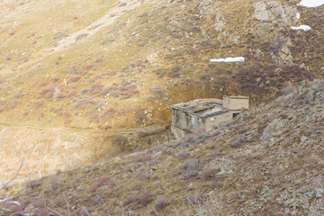 The village of Bayzhansay in the Turkestan region of Kazakhstan. Abandoned mining village. Old...