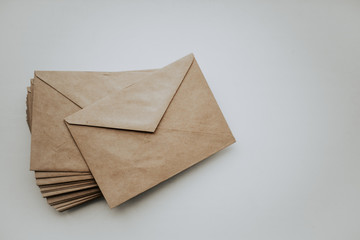 envelopes on a white background