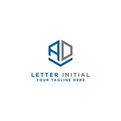 AD letters Initial icons / Monogram.- Vector inspiration logo design - Vector