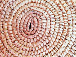 Fototapeta premium wicker basket in a circle