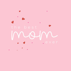 Mother's day greeting card brush paint background. - 264420639