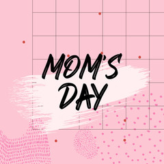 Mother's day greeting card brush paint background. - 264420804