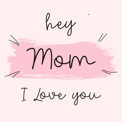 Mother's day greeting card brush paint background. - 264420844