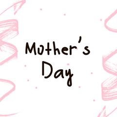 Mother's day greeting card brush paint background. - 264420863