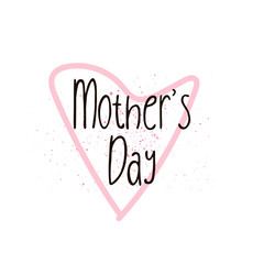 Mother's day greeting card brush paint background. - 264420878