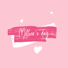 Mother's day greeting card brush paint background. - 264421211