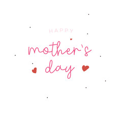 Mother's day greeting card brush paint background. - 264421242