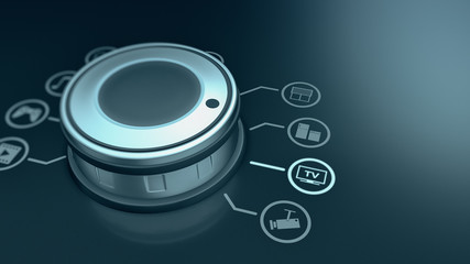 concept of a smart home control panel, iot and futuristic techs (3d render)