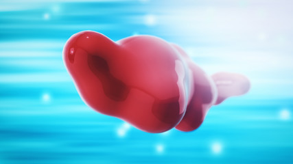 Fototapeta premium abstract organic structure, metaballs, science concept (3d render)