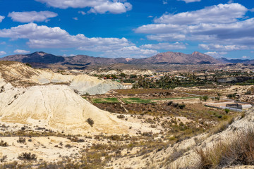 The Badlands of Abanilla and Mahoya near Murcia in Spain
