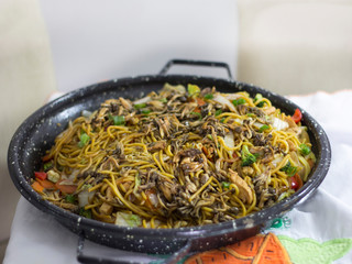 yakisoba with mushroom 