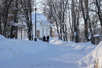 Landscape with a rotunda. Alexander Garden. Kirov city.