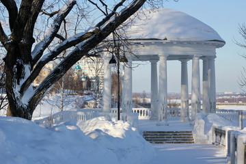 Landscape with a rotunda. Alexander Garden. Kirov city.