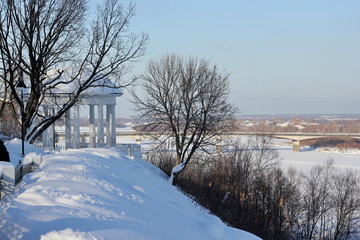 Landscape with a rotunda. Alexander Garden. Kirov city.