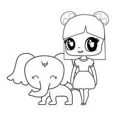 cute little doll with elephant animal