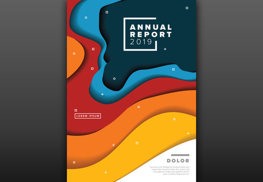 Report Cover with Rounded Abstract Designs