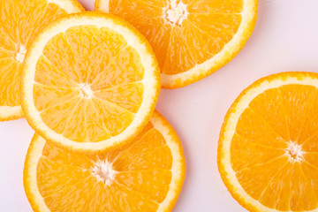 Tropical background orange slices fruits