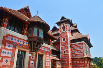Trivandrum (Thiruvananthapuram), state Kerala, India. History building in. Trivandrum city park (Thiruvananthapuram) 