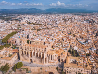 Mallorca view from the top of the cathedral
