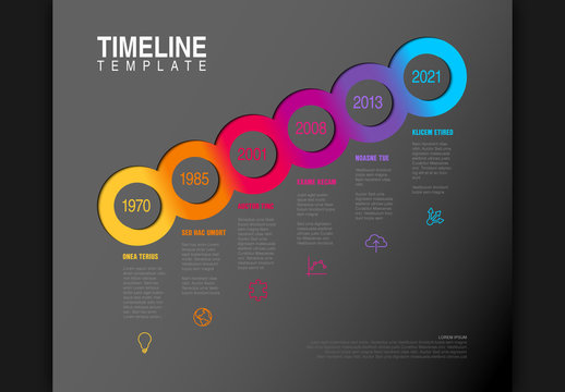Colorful Milestones Timeline Infographic Layout