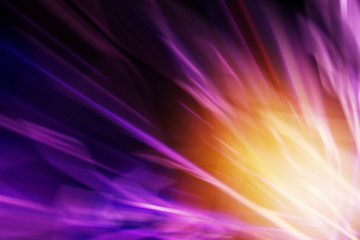 Abstract radial motion blur background. Sci-fi glowing lines.