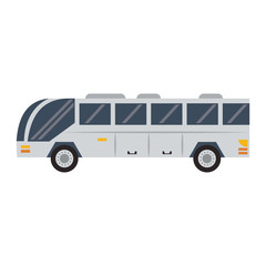 Public bus vehicle sideview flat