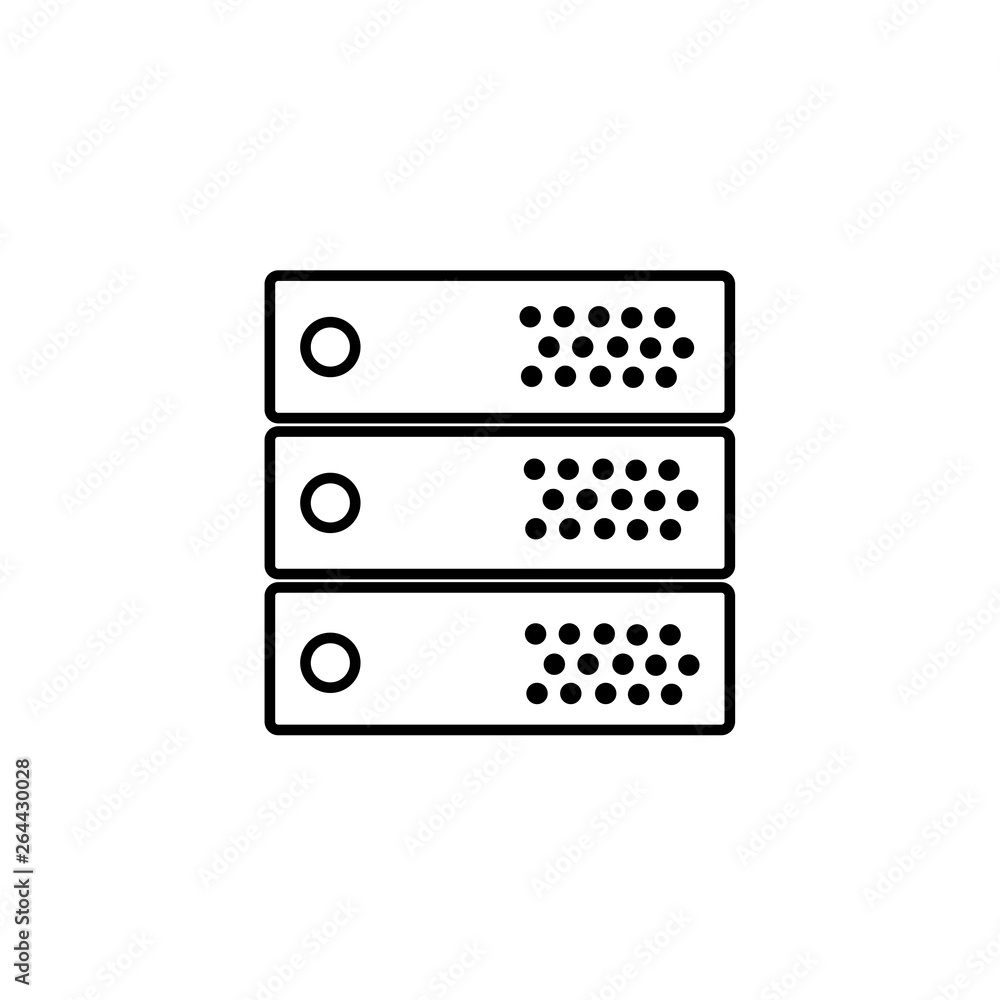 Poster big data, server, icon. element of web for mobile concept and web apps illustration. icon for websit