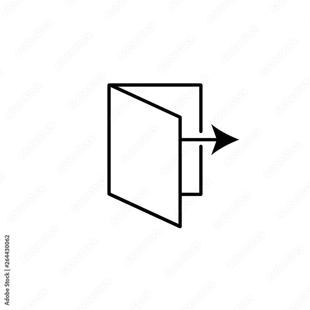 Aufkleber logout icon. exit vector