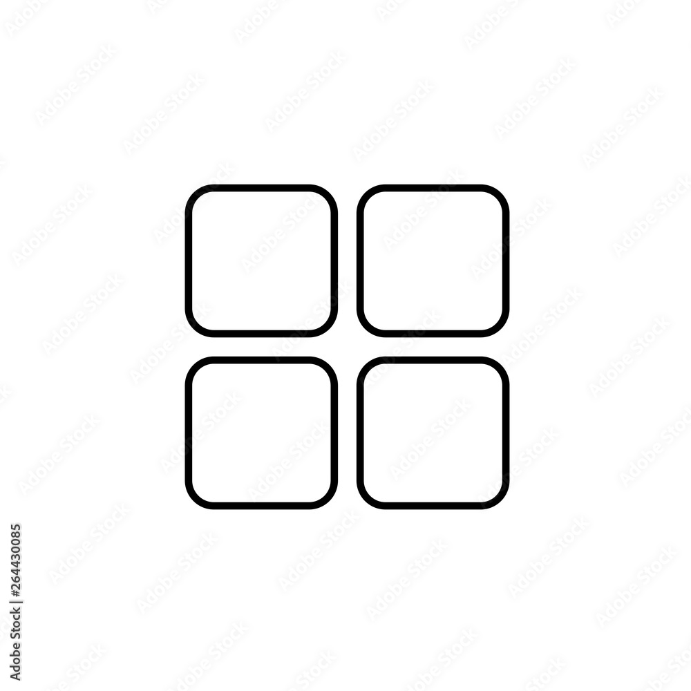 Poster Mobile Apps vector icon. Flat gray symbol. Pictogram is isolated on a white background. Designed for web and software interfaces.