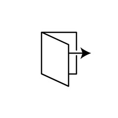 Logout icon. Exit vector