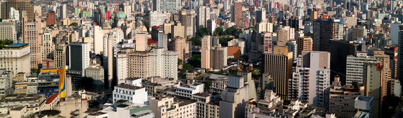 Sao Paulo, Brazil. Panoramic aerial view. Metropolis skyline.