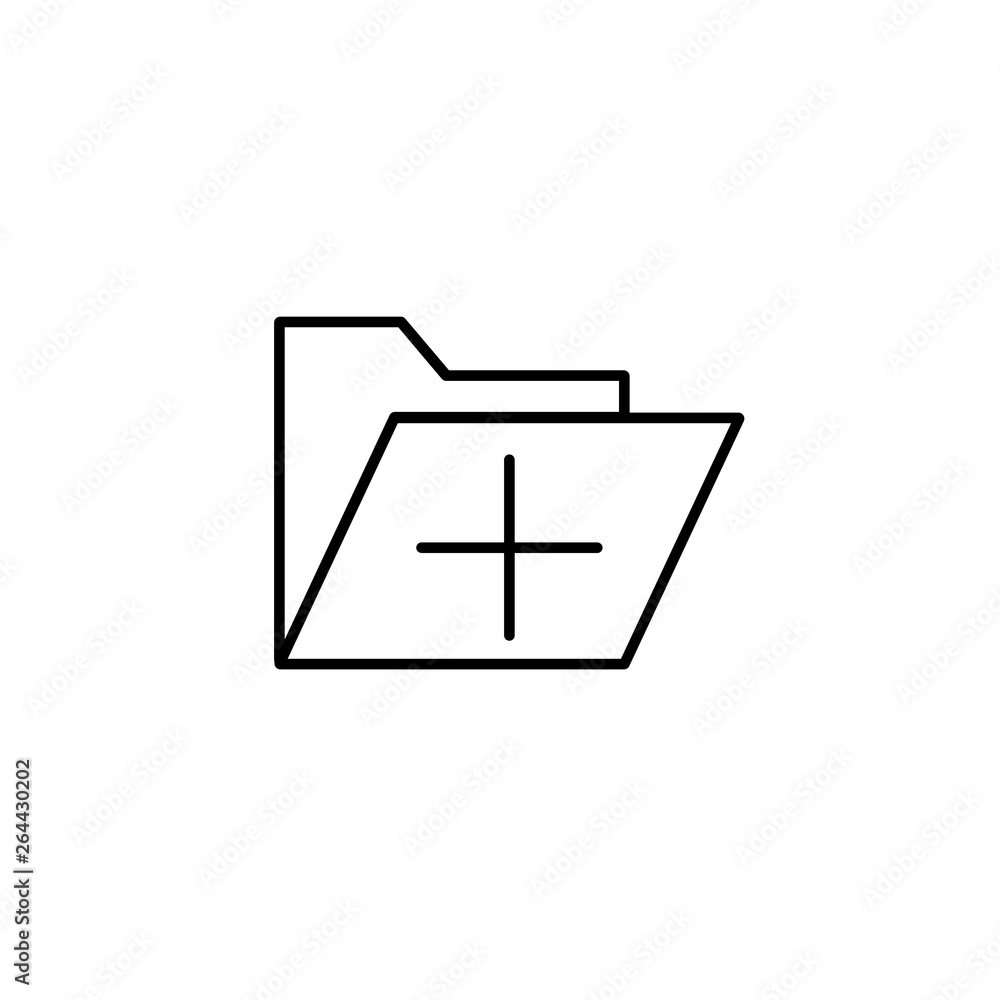 Aufkleber vector icon of folder. add folder icon. expand folder icon. add new folder icon.